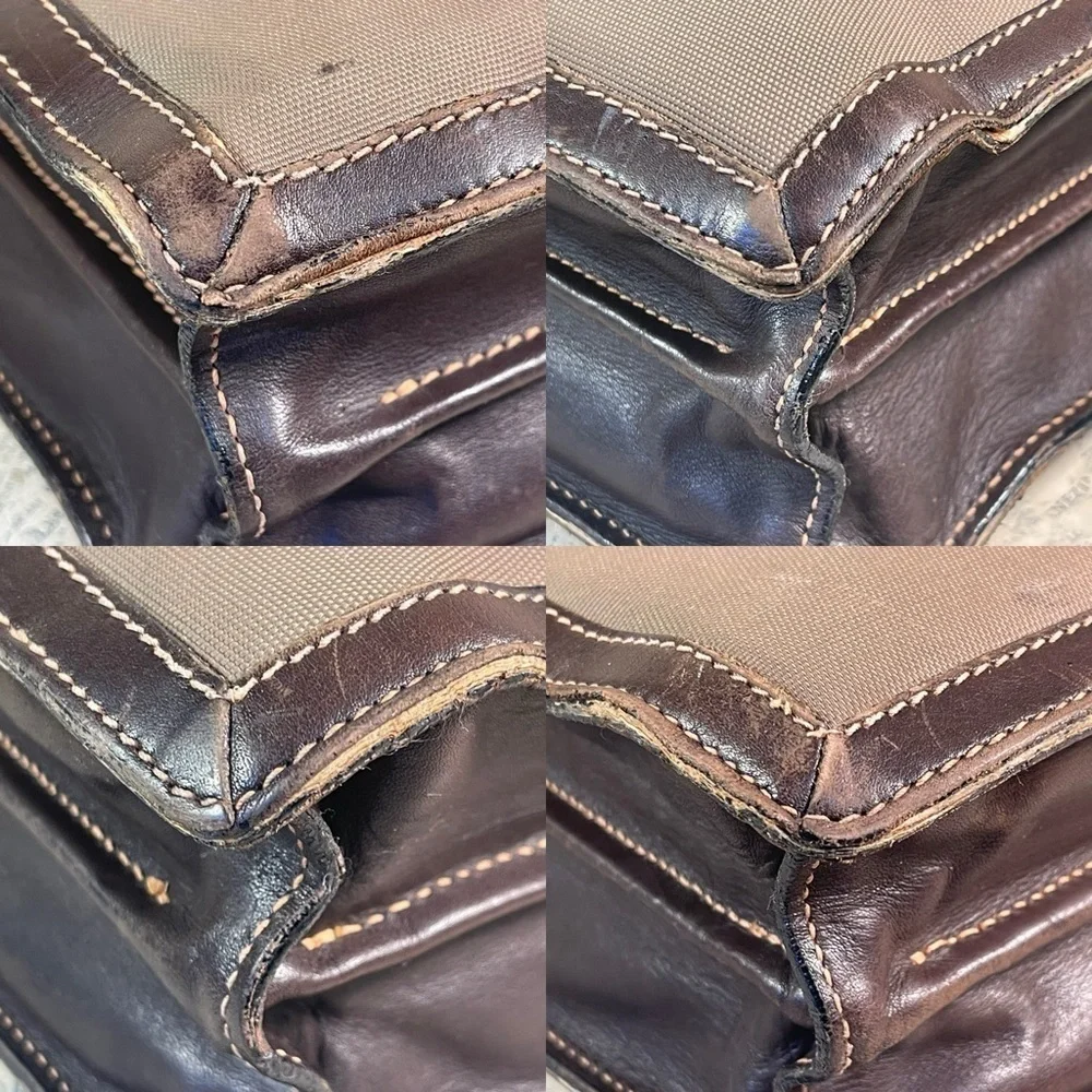 Rare Vintage Gucci Knight Crest Canvas & Leather Briefcase | Made in Italy